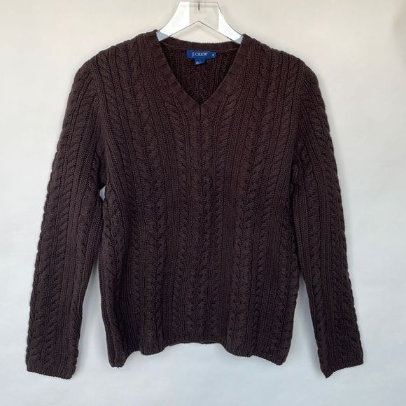 J. Crew Cable-Knit Crew Neck Sweater - Picture 1 of 4
